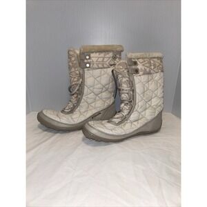 Columbia minx mid ll Stone cream quilted winter boot women's size‎ 8.5
